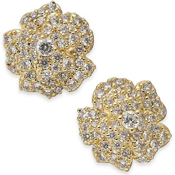 Sale! Kate Spade Special Sparkle Rose Floral Studs - Picture 2 of 6